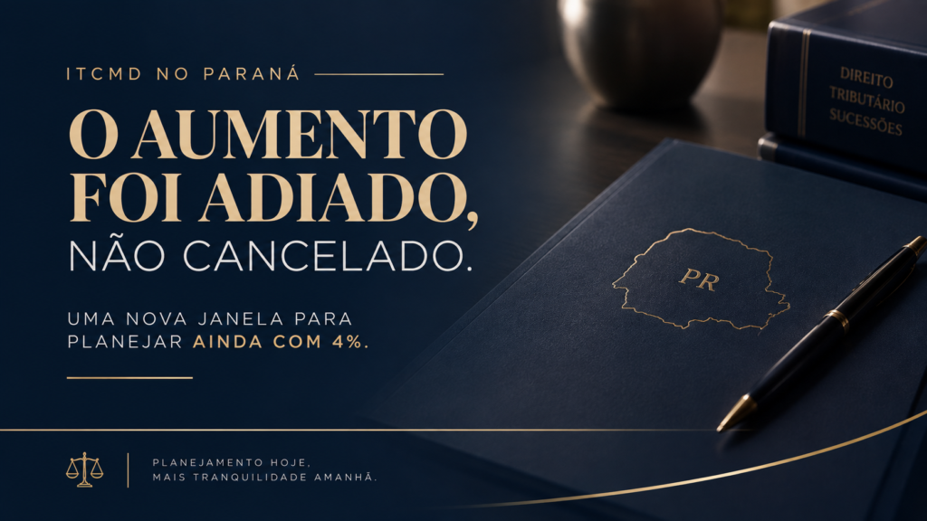 Imagem tratando sobre a mudança do ITCMD no estado do paraná